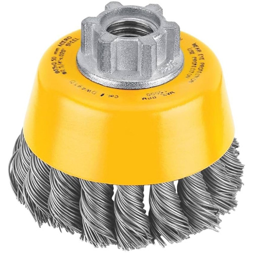 Brosse boisseau en fil de carbone torsad&eacute; &agrave; haute performance, 3" dia. x 5/8"-11 arbre Equipex