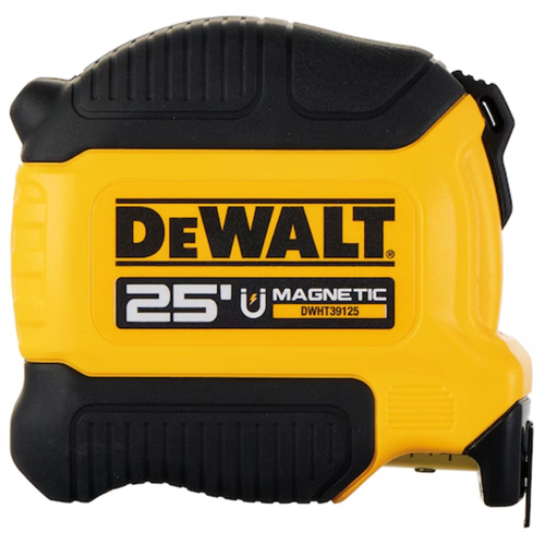Compact Magnetic Tape Measure, 25', Imperial Graduations Equipex
