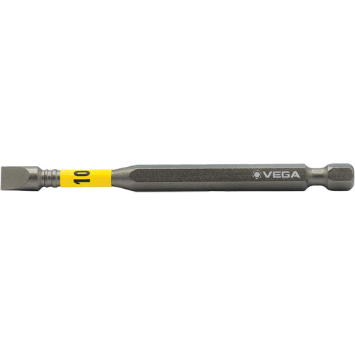 Embout pour outils &eacute;lectriques Impactech, Fente, Embout 10F-12R, Prise 1/4", Longueur 3-1/2" Equipex