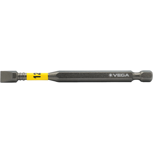 Embout pour outils &eacute;lectriques Impactech, Fente, Embout 12F-14R, Prise 1/4", Longueur 3-1/2" Equipex