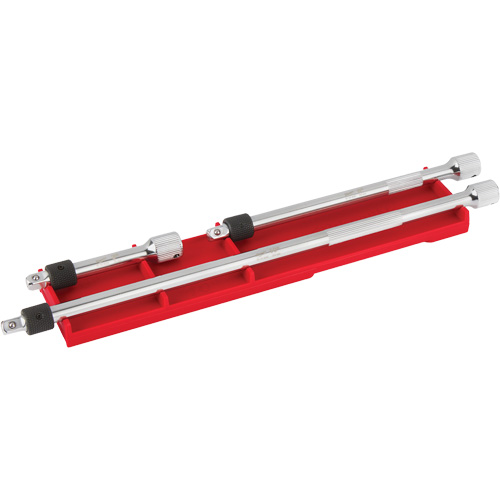 Locking Extension Set, 1/4" Drive, Chrome Finish, 3 Pcs Equipex