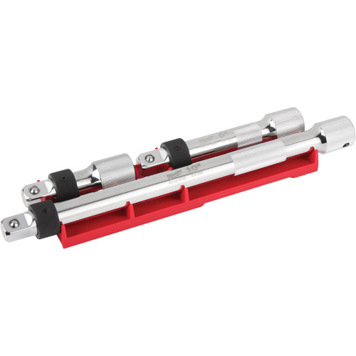 Jeu de rallonges verrouillables, Prise de 1/2", Fini Chrome, 3 M Equipex