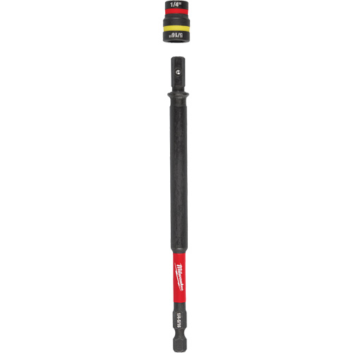 SHOCKWAVE Impact Duty 1/4” & 5/16” QUIK-CLEAR 2-in-1 Nut Driver, 1/4" Drive, 6" L, Magnetic Equipex