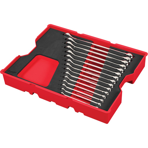 Wrench Set with Tray for PACKOUT Drawers, Combination, 15 Pieces, Metric Equipex