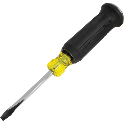 Tournevis de d&eacute;molition avec embout plat &eacute;vas&eacute;, 1/4", 9-2/5" lo, Prise Coussin&eacute;e Equipex