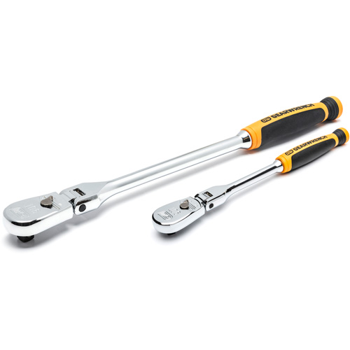 1/4" & 3/8" Drive 90-Tooth Dual Material Teardrop Ratchet Set Equipex
