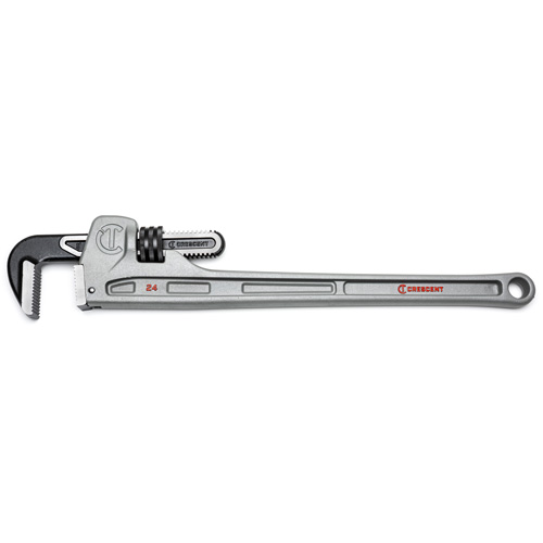 Pipe Wrench, 3-1/2" Jaw Capacity, 24" Long, Powder Coated Finish, Ergonomic Handle Equipex