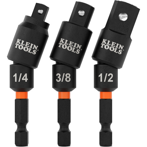 Jeu d'adaptateur de douilles &agrave; chocs pivotantes, 1/4" Prise, Sph&eacute;rique, 2-17/20" lo Equipex