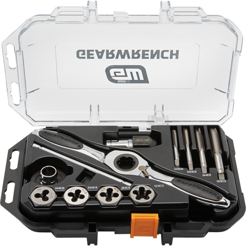 SAE Ratcheting Tap & Die Set, 13 Pieces Equipex