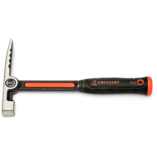 Brick Hammer, 15 oz., Solid Steel Handle, 7" L Equipex