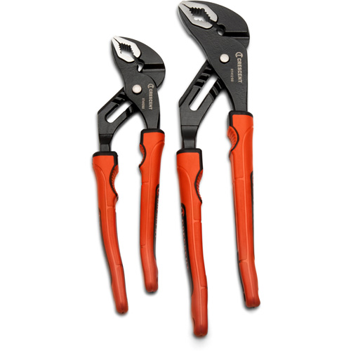 Jeu de pince bouvet&eacute;es Grip Zone V-Jaw avec manche bimat&eacute;riau en cuir, 2 Morcea Equipex