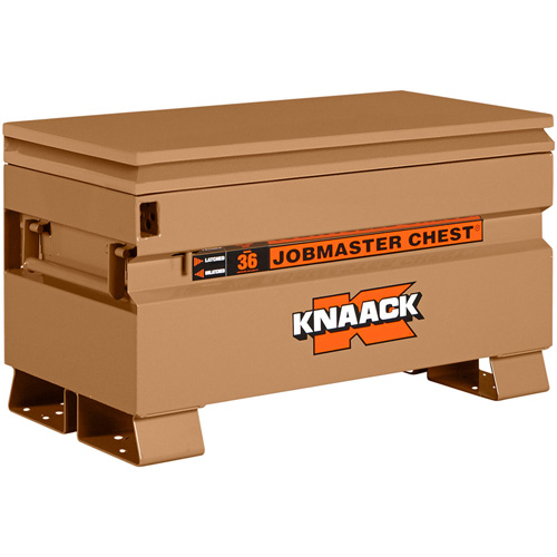 Model 36 Jobsite Chest with Padlock, 36" x 19" x 21-1/2", Steel, Tan Equipex