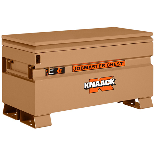 Coffre de chantier mod&egrave;le 42 avec cadenas, 42" x 19" x 23-3/8", Acier, Havane Equipex