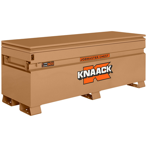 Model 2472 Jobsite Chest with Padlock, 72" x 24" x 28-1/4", Steel, Tan Equipex