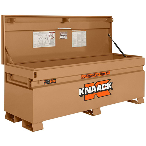 Model 2472 Jobsite Chest with Padlock, 72" x 24" x 28-1/4", Steel, Tan Equipex