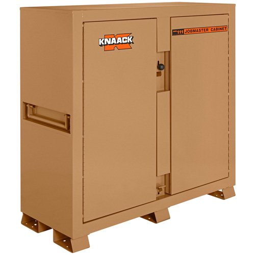 Model 111 Jobsite Cabinet with Padlock, Steel, 47.5 Cubic Feet, Tan Equipex