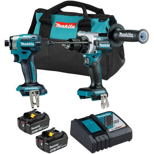 LXT Brushless Cordless Impact Driver & Hammer Drill/Driver Combo Kit, 18 V Equipex