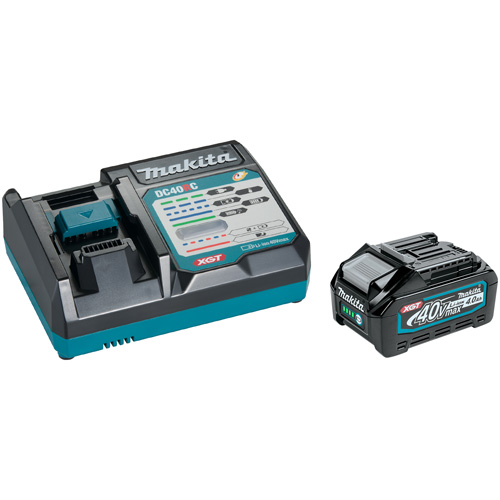 40Vmax XGT 4 Ah Battery & Fast Charger Starter Kit, 40 V, Lithium-Ion Equipex