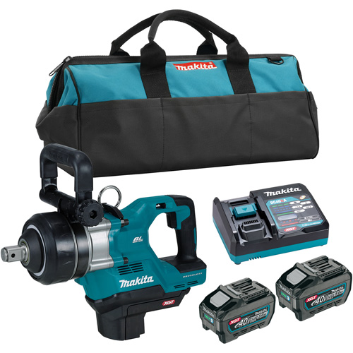 40Vmax XGT Brushless Short Anvil Impact Wrench Kit, 40 V, 1" Socket Equipex