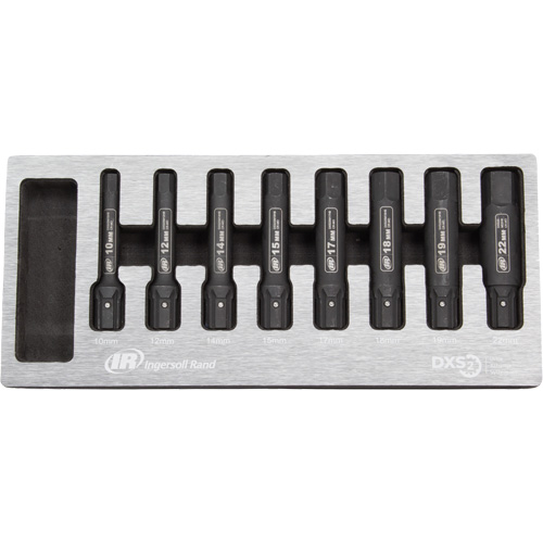Metric Bit Impact Socket Set, Hex, 8 Pcs Equipex