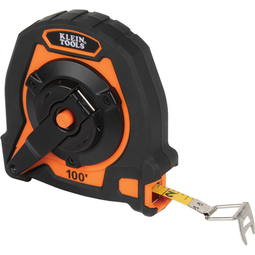 Closed Reel Long Tape Measure, 10 mm x 100', Imperial Graduations Equipex