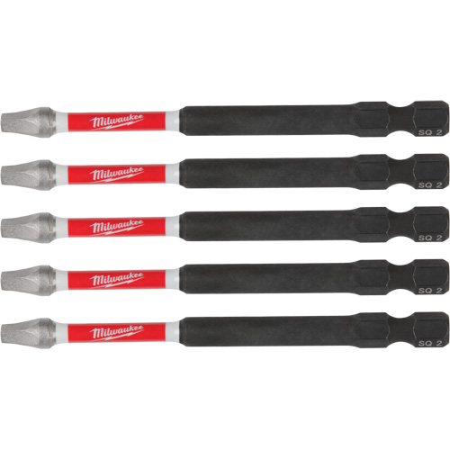 SHOCKWAVE Impact Recess Power Bits, Square, 2 Tip, 3-1/2" Length Equipex