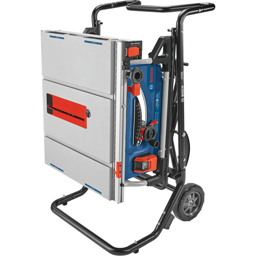 Jobsite Table Saw with Gravity-Rise Wheeled Stand, 120 V, 15 A, 3800 RPM Equipex
