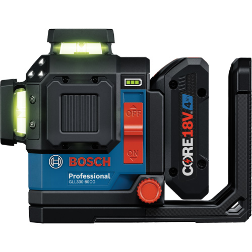 Laser dalignement/nivellement 360 connect&eacute; &agrave; faisceau vert &agrave; trois points Equipex