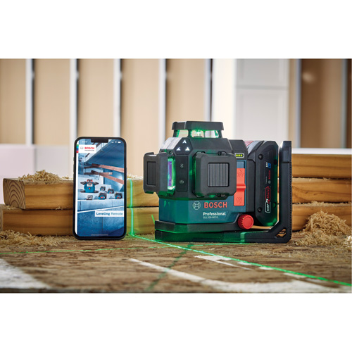 Laser dalignement/nivellement 360 connect&eacute; &agrave; faisceau vert &agrave; trois points Equipex