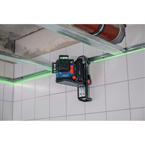 Laser dalignement/nivellement 360 connect&eacute; &agrave; faisceau vert &agrave; trois points Equipex