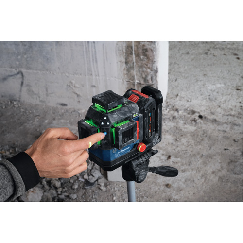 Laser dalignement/nivellement 360 connect&eacute; &agrave; faisceau vert &agrave; trois points Equipex