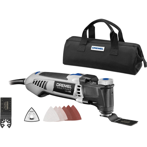 Ensemble outil multifonction oscillant cord&eacute; Multi-Max &agrave; vitesse variable Equipex