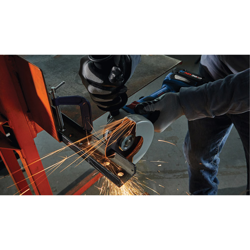 Rectifieuse angulaire sans balais avec interrupteur coulissant, Roue de 4-1/2", 18 V Equipex