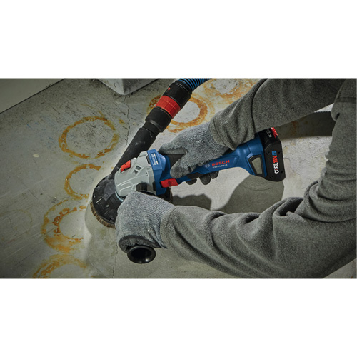 Rectifieuse angulaire sans balais avec interrupteur coulissant, Roue de 4-1/2", 18 V Equipex
