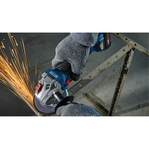 Rectifieuse angulaire sans balais avec interrupteur coulissant, Roue de 4-1/2", 18 V Equipex