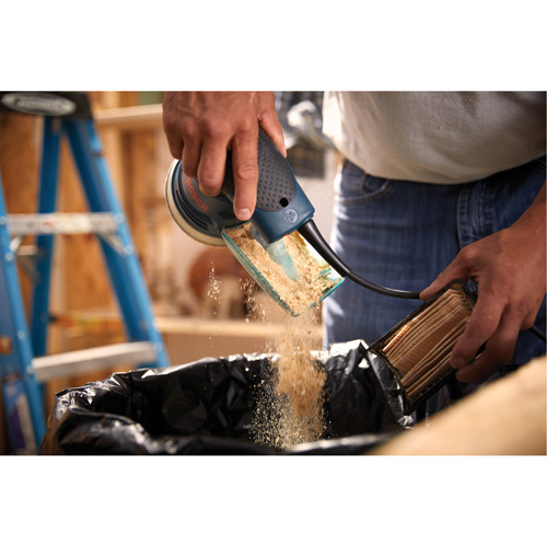 Palm Random Orbit Sander/Polisher, 5" Sand Paper, 2.5 A, 120 V Equipex