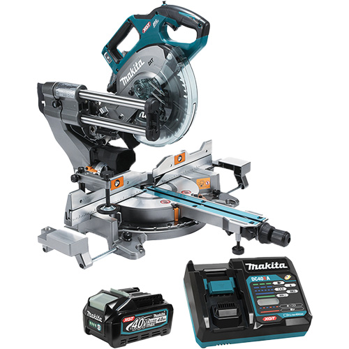XGT Brushless Dual Compound Mitre Saw with AWS Equipex