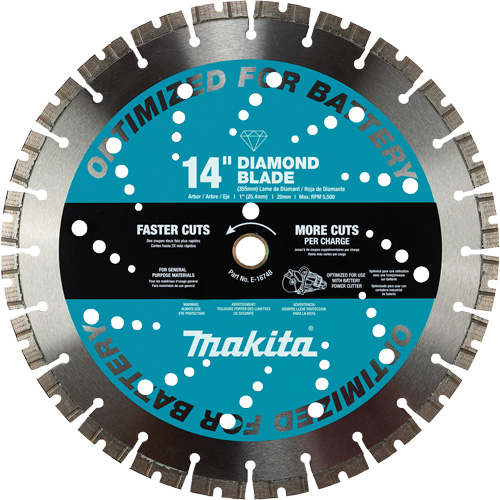 Lame diamant&eacute;e &agrave; trait fin polyvalente, 14", Pour Brique/B&eacute;ton/Gr&egrave;s Equipex