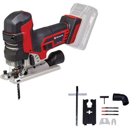 Scie sauteuse professionnelle &agrave; vitesse variable avec poign&eacute;e champignon sans fil (outil seulement), 18 V, Lithium-ion, 0-3500 coups/min, 1-1/32" Longueur de la course Equipex