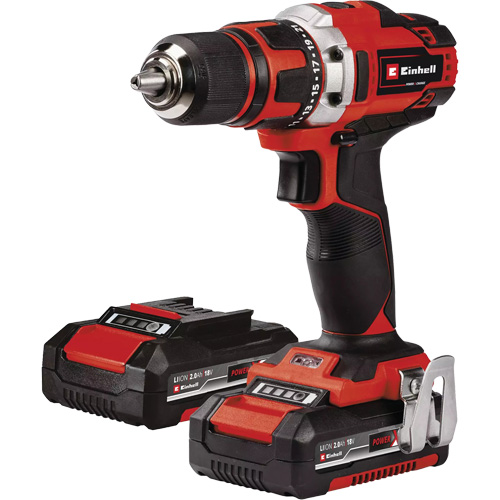 Ensemble perceuse sans fil, Lithium-ion, 18 V, Mandrin 1/2", Couple 354 lb-po Equipex