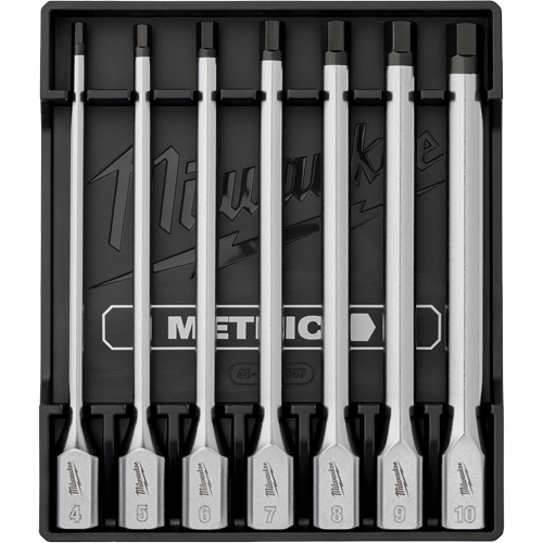 Long Metric Bit Socket Set, Hex, 3/8" Drive, 7 Pcs Equipex