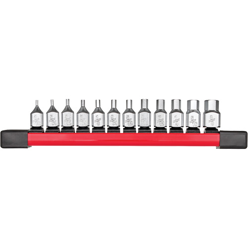 Jeu de douilles longues &agrave; embouts SAE, Hexagonale, Prise 1/4", 12 mr Equipex