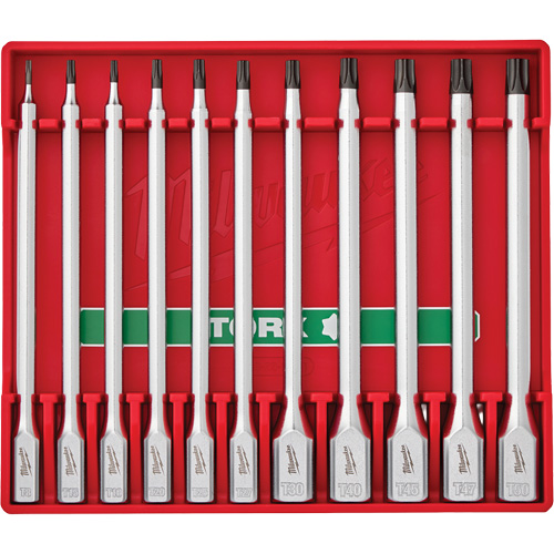 Jeu de douilles &agrave; embouts longues, Torx, Prise 1/4"/3/8", 11 mr Equipex