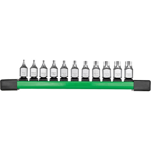 Jeu de douilles &agrave; embouts &agrave; profil bas, Torx, Prise 1/4", 11 mr Equipex
