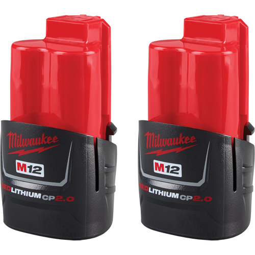 M12 REDLITHIUM CP2.0 Compact Batteries, Lithium-Ion, 12 V, 2 Ah Equipex