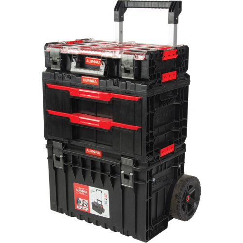 3-Piece Arx&reg; Rolling Toolbox Base Set, 25-1/5" x 19" x 42-2/5", Black Equipex