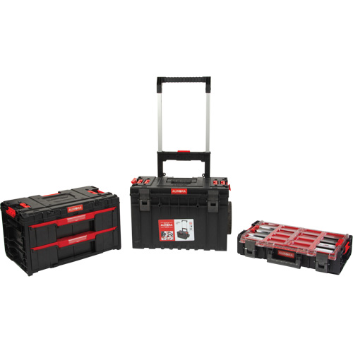3-Piece Arx&reg; Rolling Toolbox Base Set, 25-1/5" x 19" x 42-2/5", Black Equipex