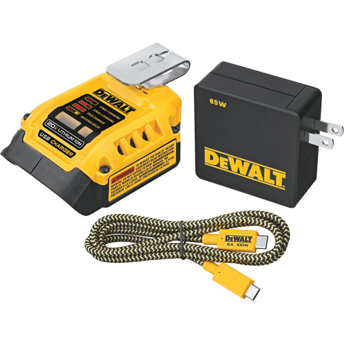 Trousse de recharge USB MAX*/FLEXVOLT 5 A, 20 V, Lithium-ion Equipex