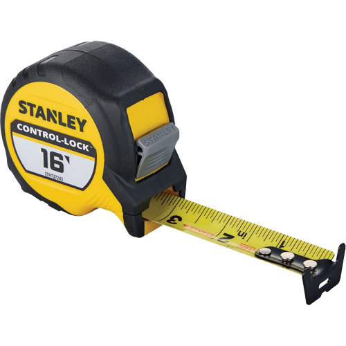 Ruban &agrave; mesurer CONTROL-LOCK, 25 mm x 16', Marques de goujon Imp&eacute;rial Equipex