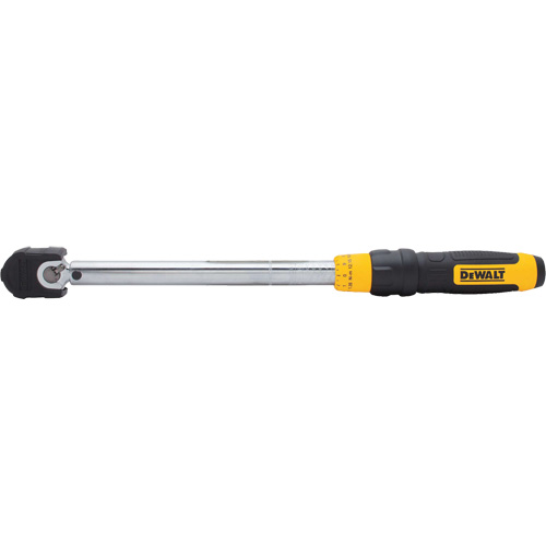 Micrometer Torque Wrench, Click, 3/8" Square Drive, 20 - 100 ft-lbs./27.11-135. 58 N.m Equipex